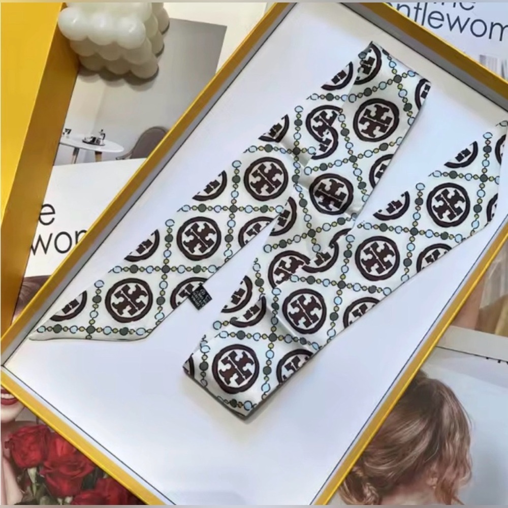 Tory Butch Silk Twilly Scarf - Picture 3 of 4